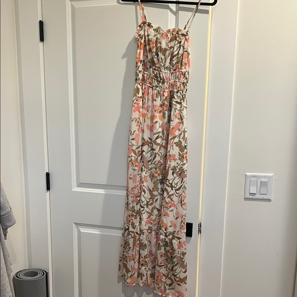 Lost + Wander Floral Maxi Dress - Pink and Green